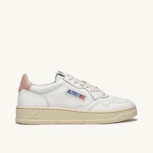 Autry Women's Classic White and Pink Sneakers